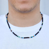 Men's Mixed Seed Bead Necklace Gallery Thumbnail