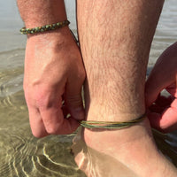 Men's Olive Anklet Gallery Thumbnail