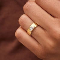 Stone Cigar Band Ring Gallery Thumbnail