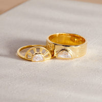 Stone Cigar Band Ring Gallery Thumbnail