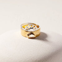 Stone Cigar Band Ring Gallery Thumbnail