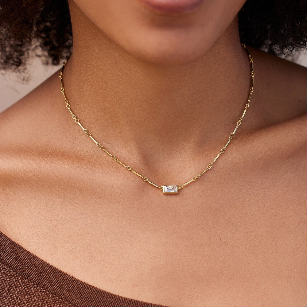 Baguette Bar Chain Choker 2