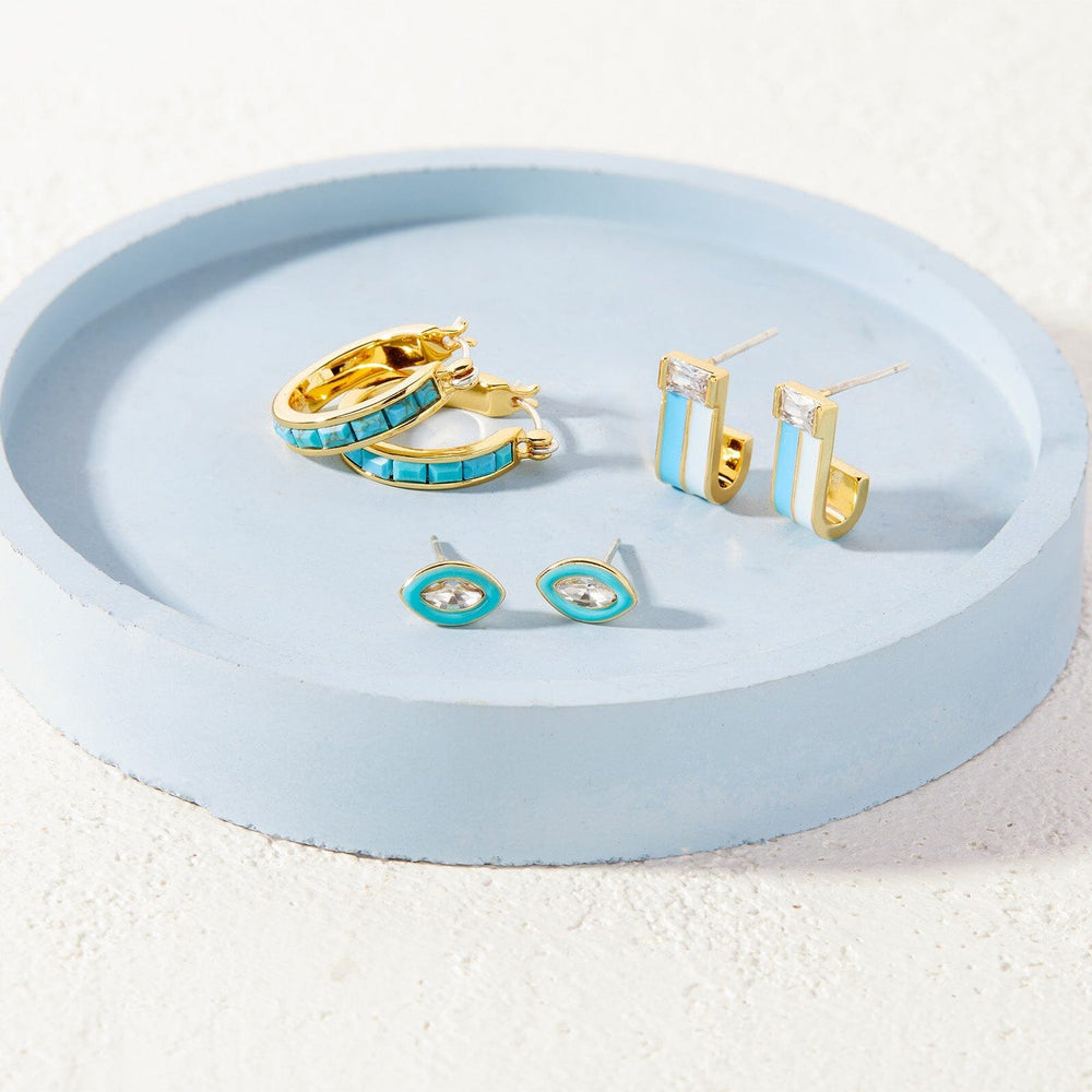 Cerulean Stud Earrings 8