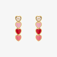 Smitten Enamel Heart Drop Earrings Gallery Thumbnail