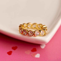 Stone Heart Ring Band Gallery Thumbnail