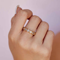 Stone Heart Ring Band Gallery Thumbnail