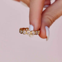 Stone Heart Ring Band Gallery Thumbnail