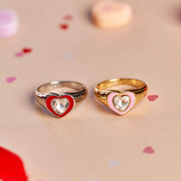 Stone & Enamel Heart Ring Gallery Thumbnail