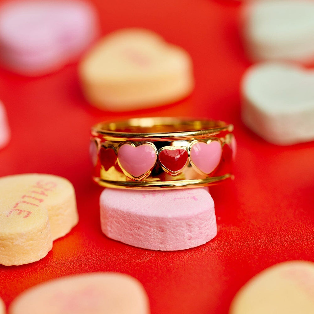 Enamel Heart Ring 2