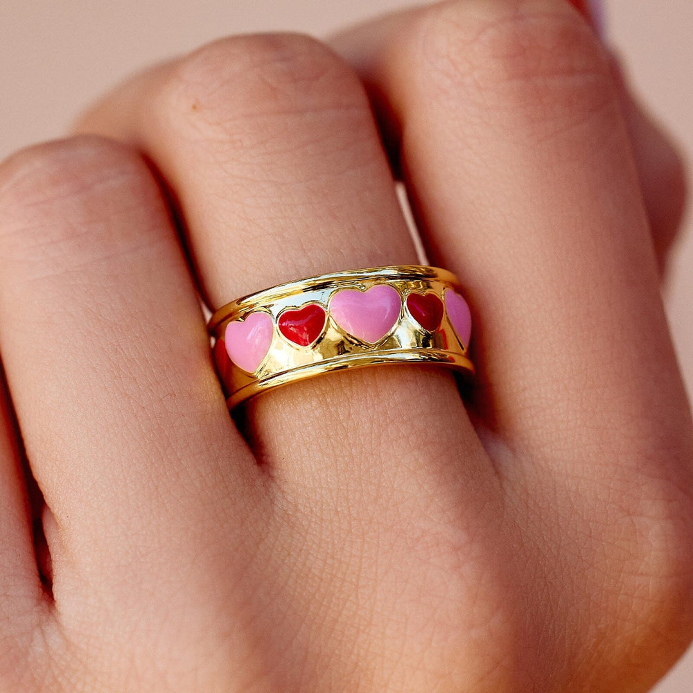 Enamel Heart Ring 3