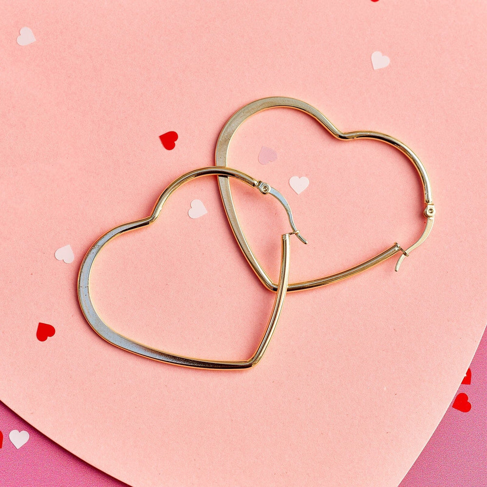 Oversized Heart Hoop Earrings 2