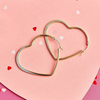 Oversized Heart Hoop Earrings Gallery Thumbnail