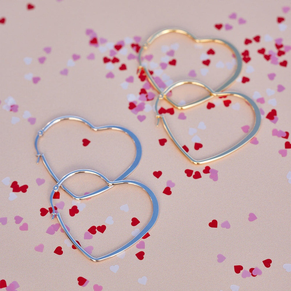 Oversized Heart Hoop Earrings 10