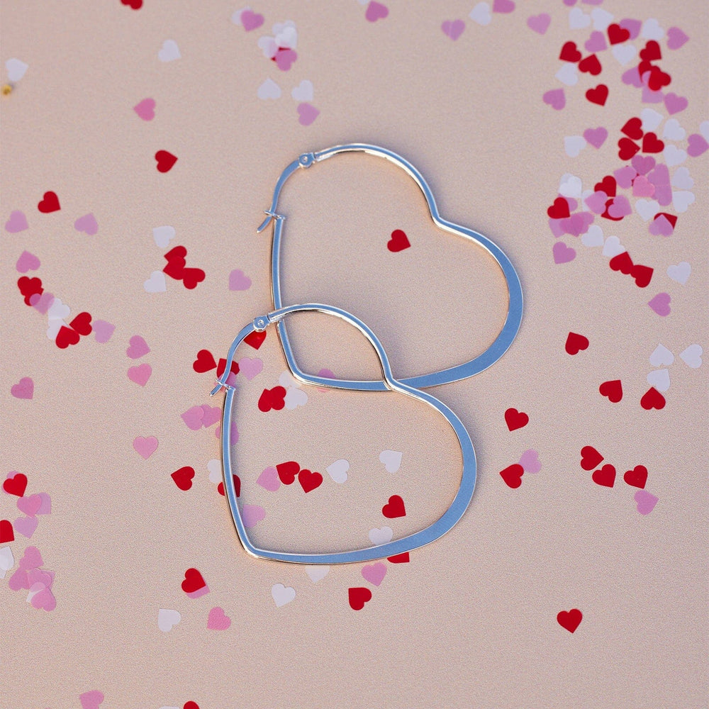 Oversized Heart Hoop Earrings 13