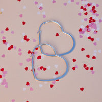 Oversized Heart Hoop Earrings Gallery Thumbnail