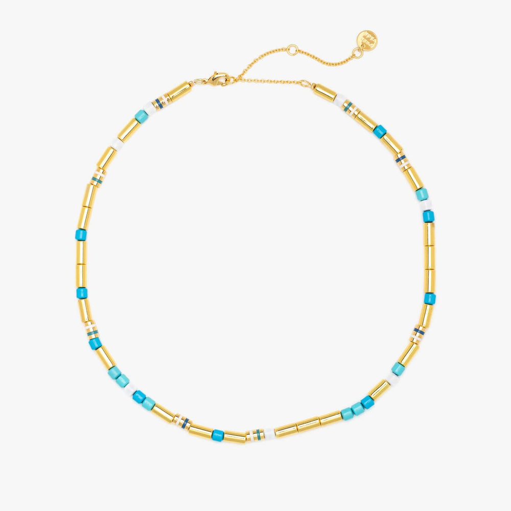 World Water Day Mixed Bead Choker 1