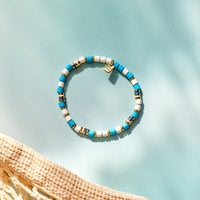 World Water Day Mixed Bead Stretch Bracelet Gallery Thumbnail