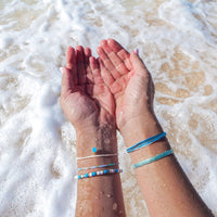 World Water Day Mixed Bead Stretch Bracelet Gallery Thumbnail