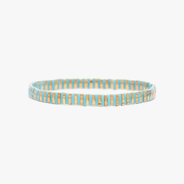 World Water Day Tile Bead Stretch Bracelet