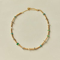 Gold and Bead Stone Chip Choker Gallery Thumbnail