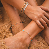 Earth Day Stone Chain Anklet Gallery Thumbnail