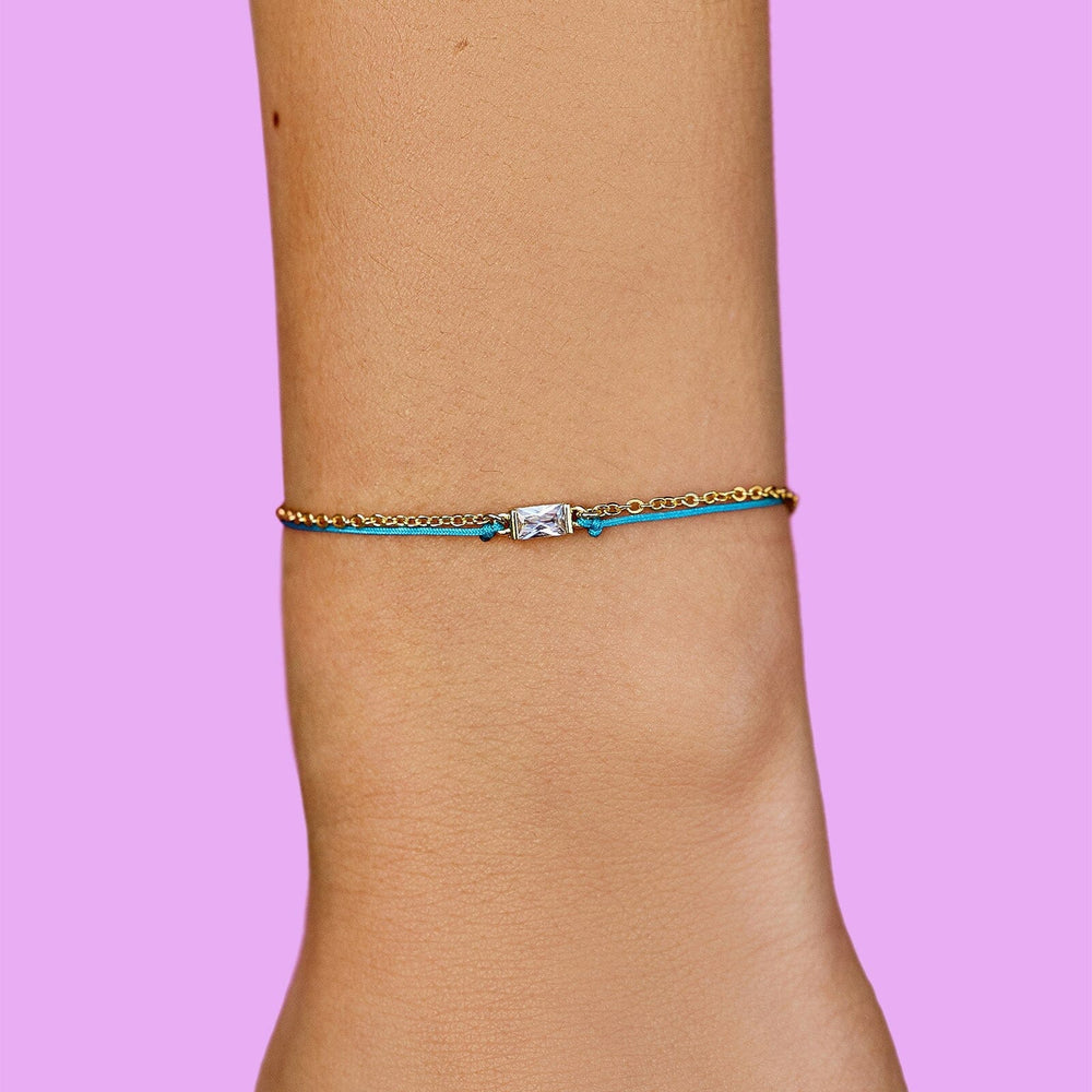 Dainty String & Chain Slider Bracelet 2