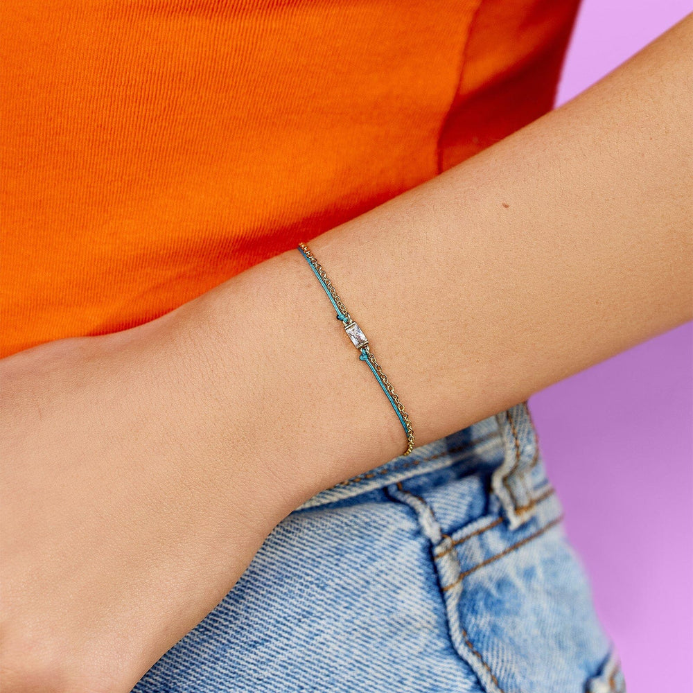 Dainty String & Chain Slider Bracelet 3