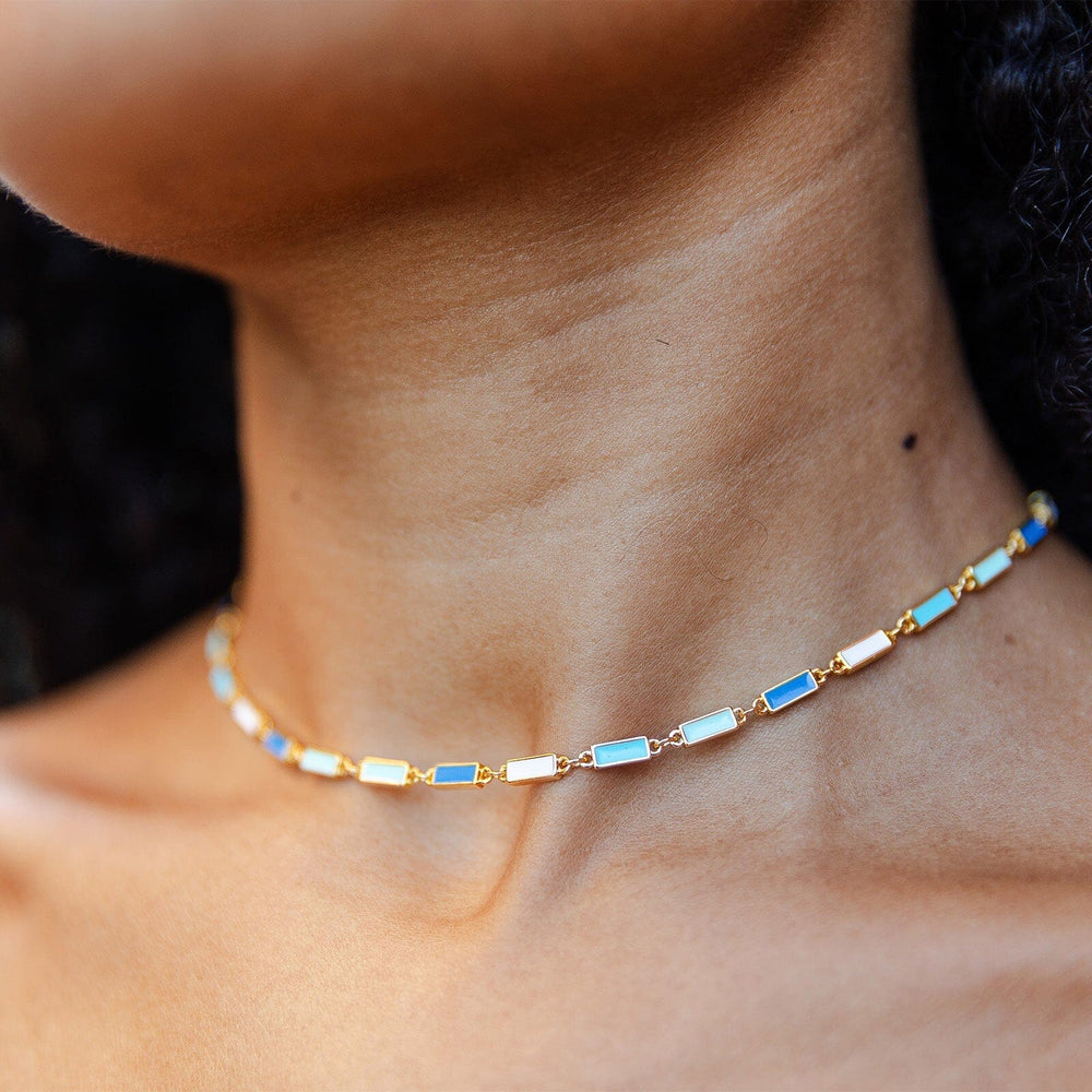 Enamel Bar Chain Choker 2