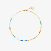 Enamel Bar Chain Anklet Gallery Thumbnail