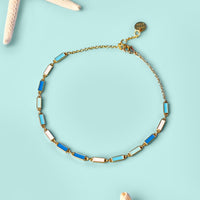 Enamel Bar Chain Anklet Gallery Thumbnail