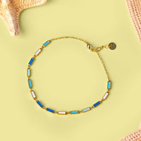 Enamel Bar Chain Anklet Gallery Thumbnail