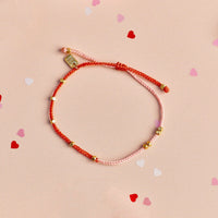 Pink & Red Two Toned Dainty Bracelet Gallery Thumbnail