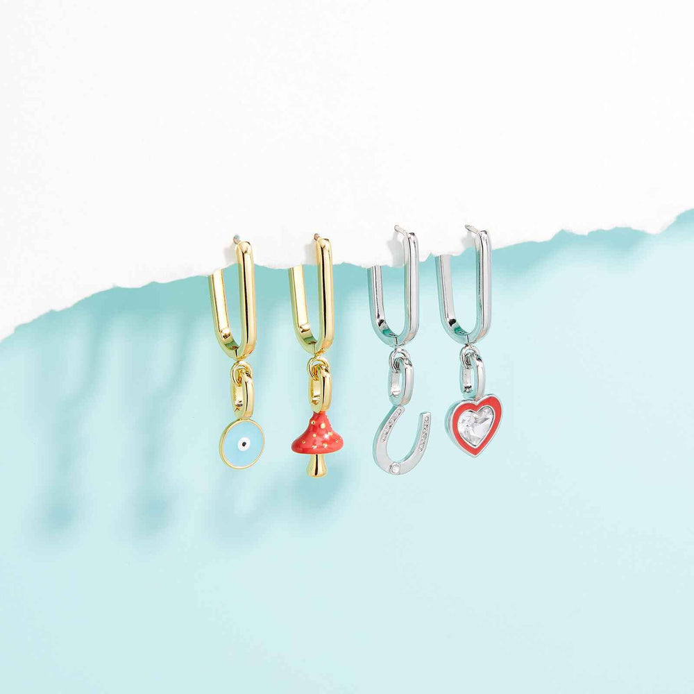 Harper Stone & Enamel Heart Charm 17