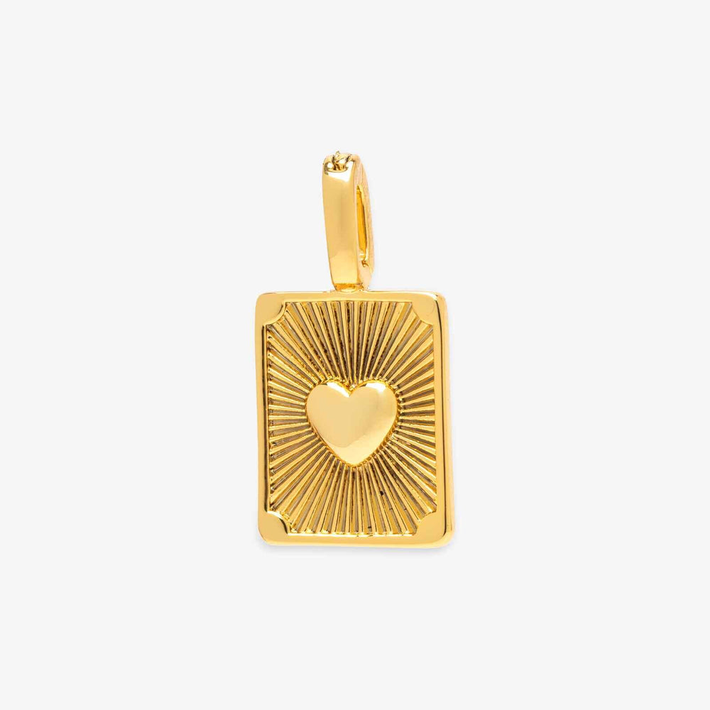 Harper Textured Heart Charm 1