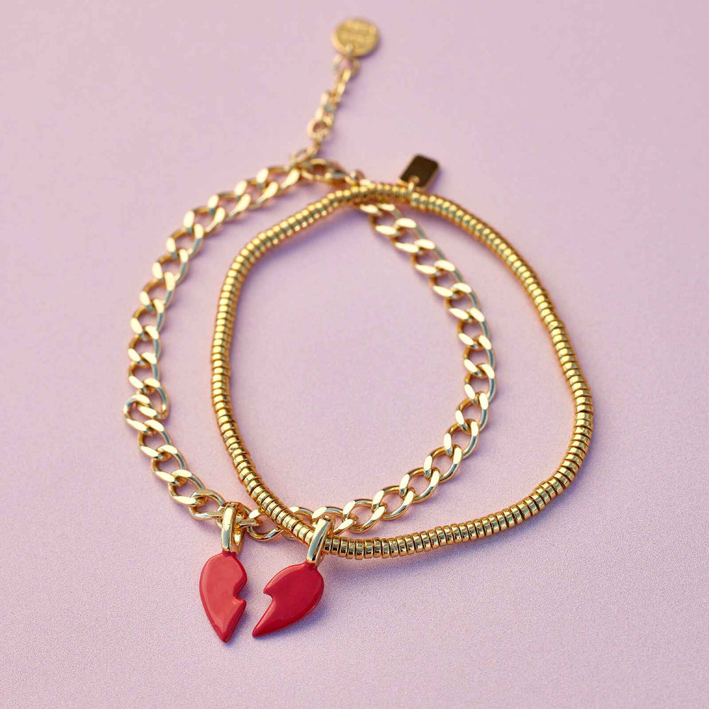 Harper Enamel BFF Heart Charm Set 5