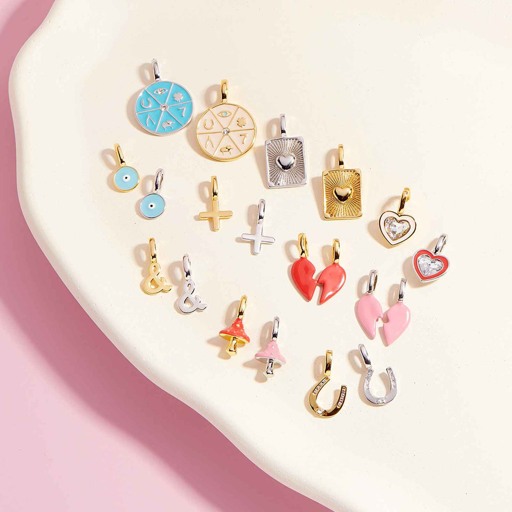 Harper Enamel BFF Heart Charm Set 7