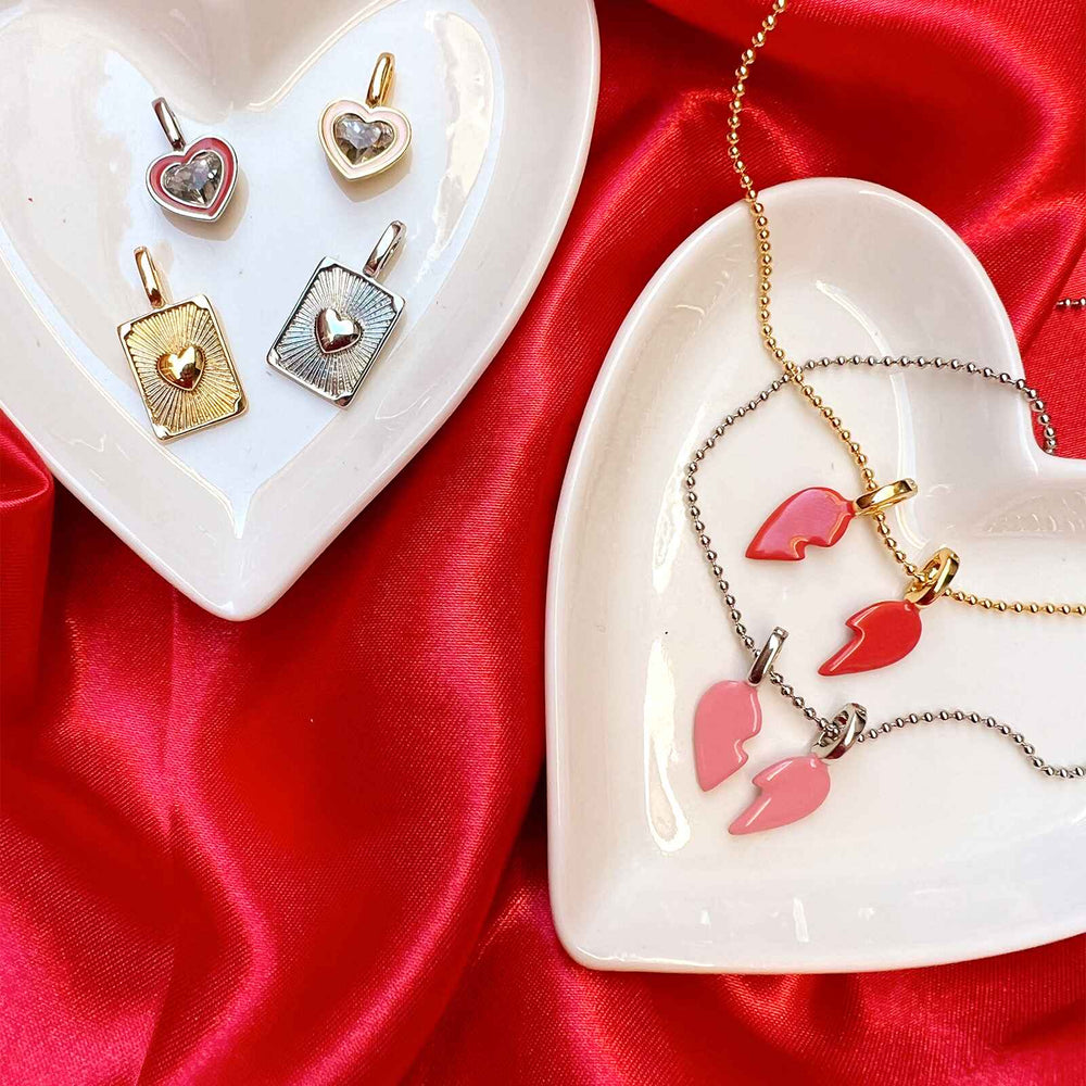 Harper Enamel BFF Heart Charm Set 8