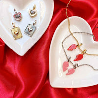 Harper Enamel BFF Heart Charm Set Gallery Thumbnail