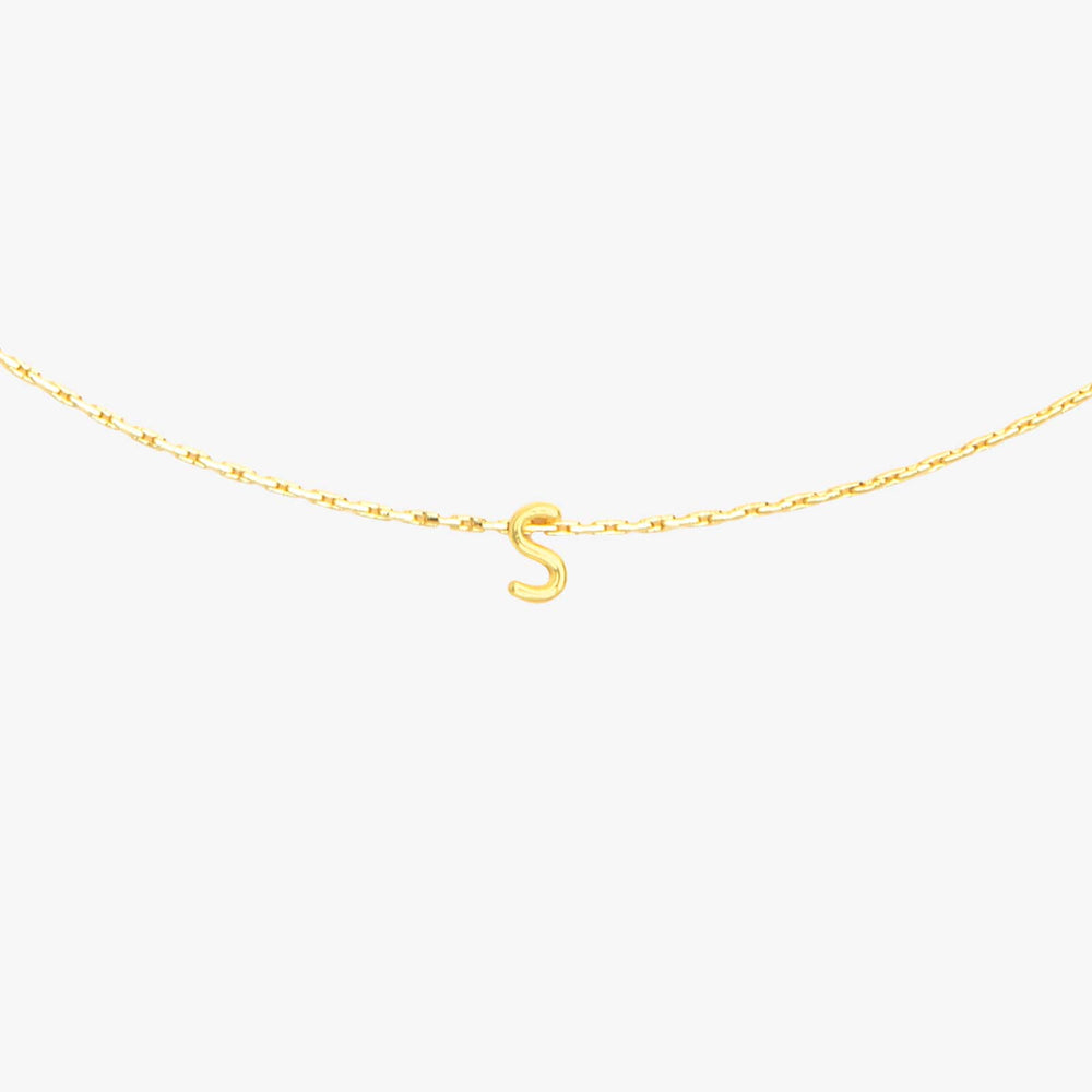 Snake Chain Alphabet Necklace 30