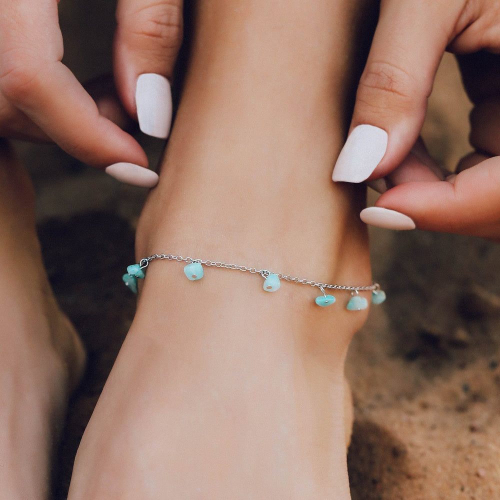 Dangling Gem Chain Anklet 3