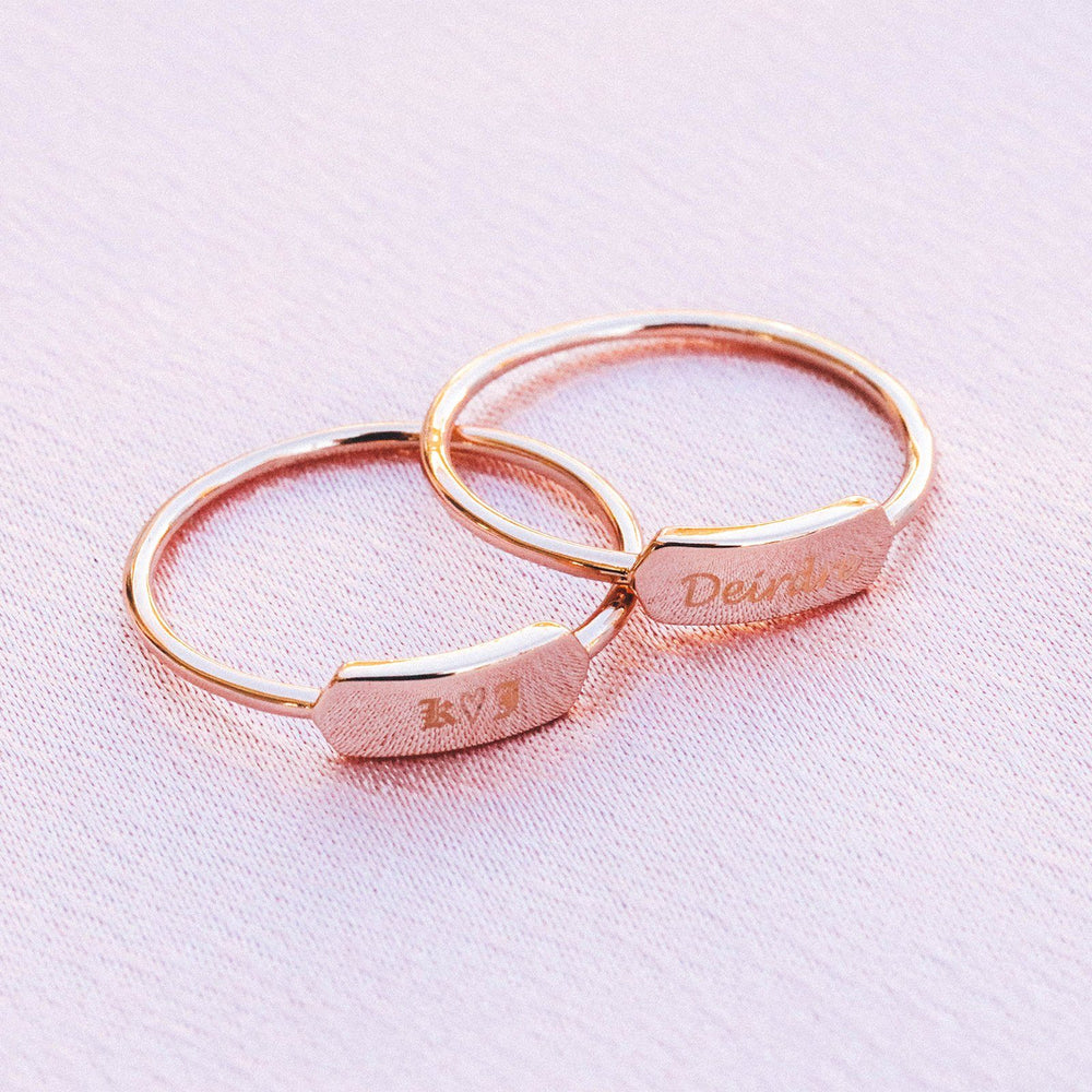 Engravable Bar Ring 8