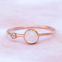 Moonstone Double Stone Ring Gallery Thumbnail