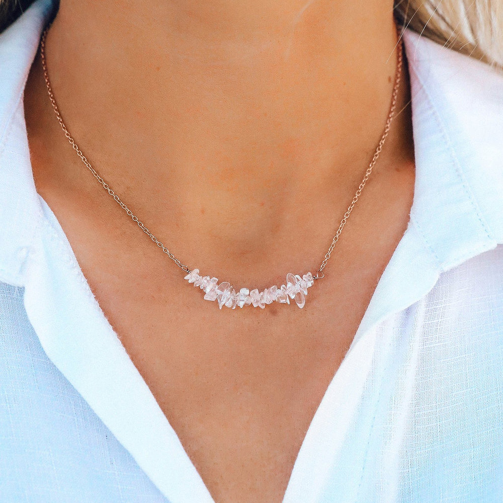 Clear Quartz Chip Choker 5