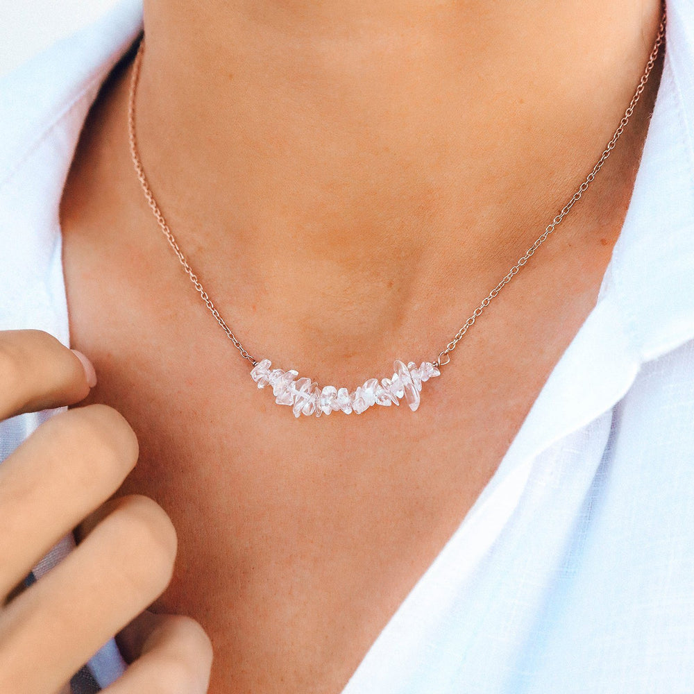 Clear Quartz Chip Choker 4