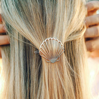 Rose Gold Clam Shell Hair Barrette Gallery Thumbnail