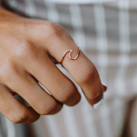 Rose Gold Wave Ring Gallery Thumbnail