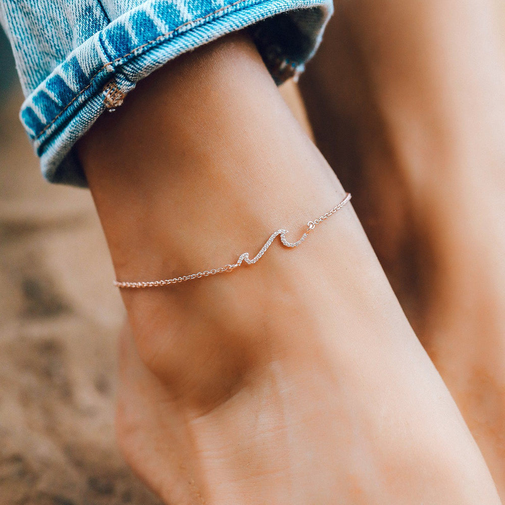 Pave Wave Anklet 2