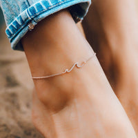 Rose Gold Pave Wave Anklet Gallery Thumbnail