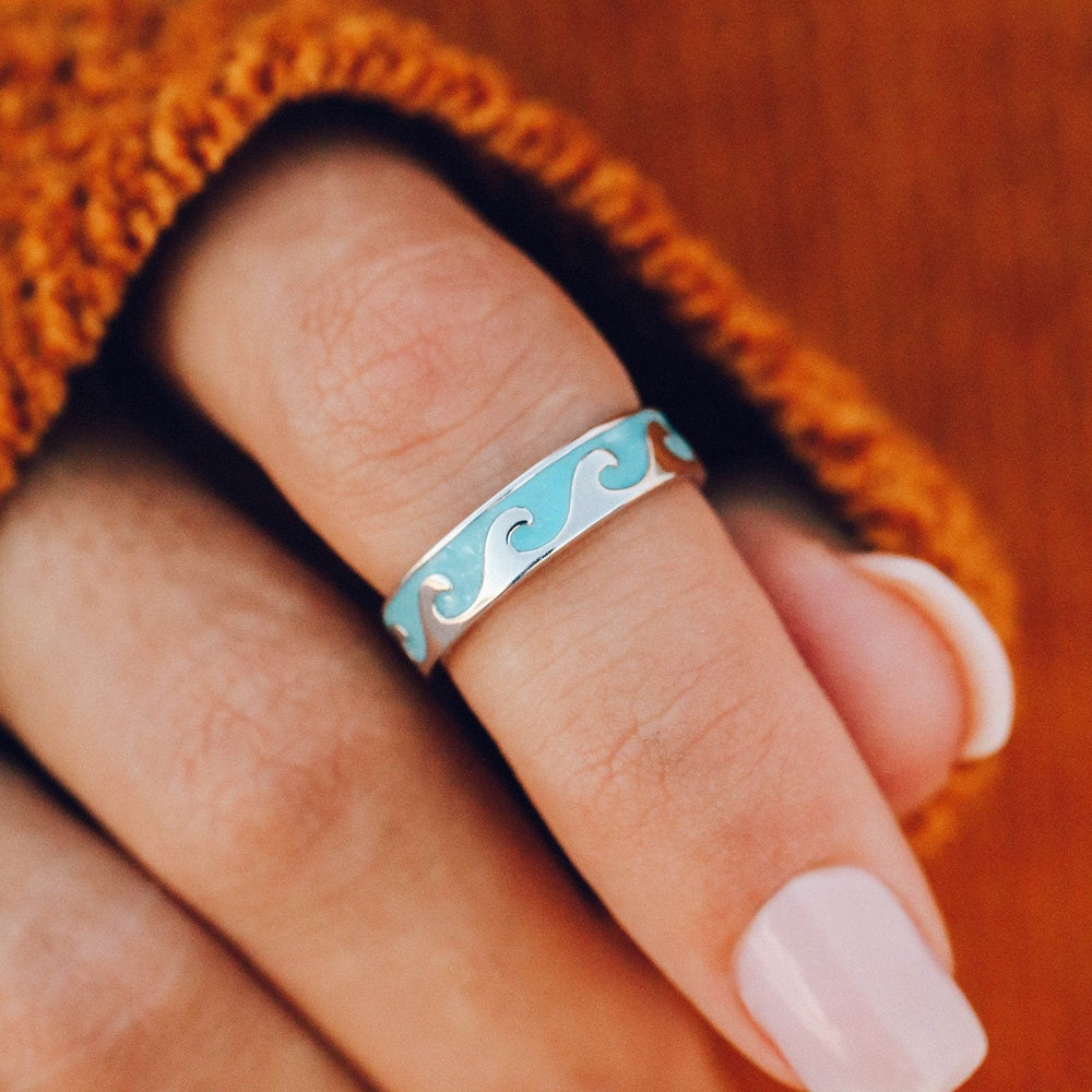 Reversible Enamel Wave Ring 4