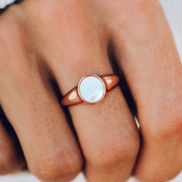 Mother of Pearl Signet Ring Gallery Thumbnail